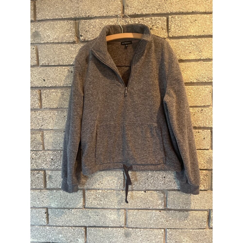 Beyond Yoga Womens Half-Zip Fleece Pullover Jacket S Gray